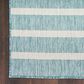 Nourison Positano POS03 Aqua and Ivory 7" x 10" Indoor/Outdoor Area Rug, , large