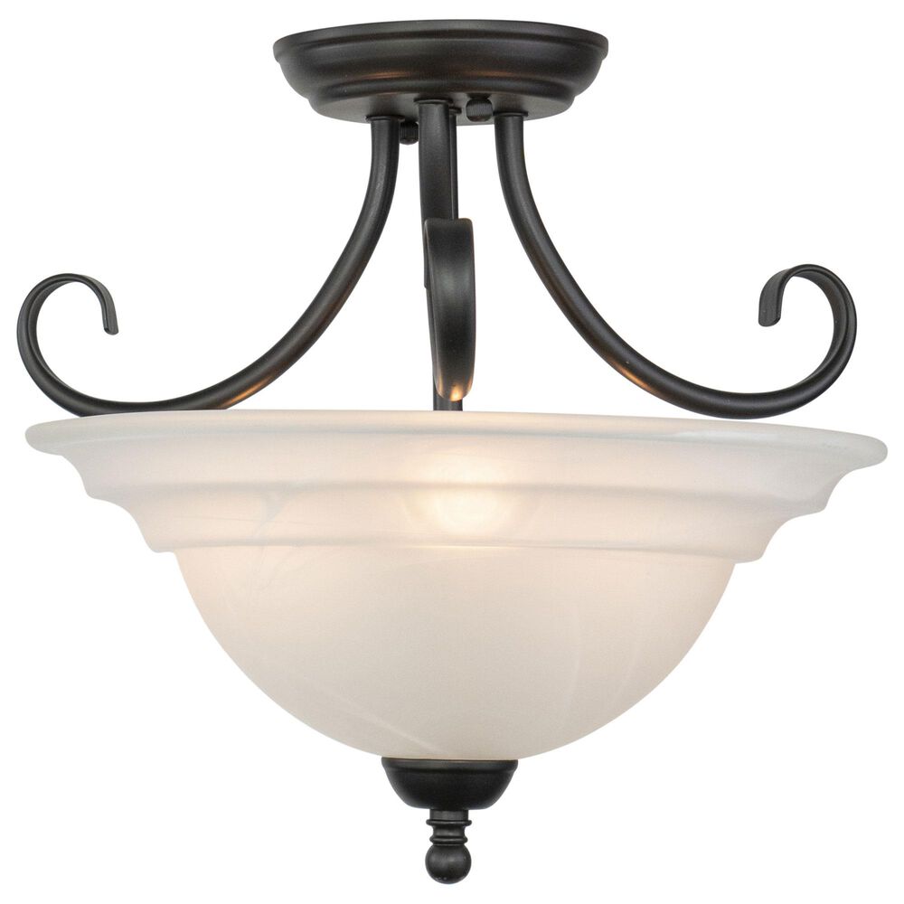 Vaxcel Babylon 3-Light Semi Flush Mount in Oil Burnished Bronze, , large