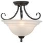 Vaxcel Babylon 3-Light Semi Flush Mount in Oil Burnished Bronze, , large