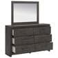 Ashley Prendonea 6-Drawer Dresser and Mirror in Charcoal, , large