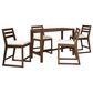 HOMLUX 5-Piece Patio Bar Set with 52" Rectangular Mocha Table in Beige, , large