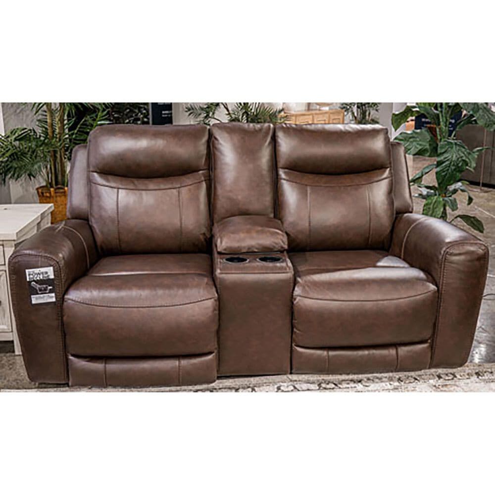 Ashley Gravier Power Reclining Loveseat with Console and Adjustable Headrest in Cordova, , large