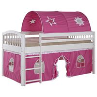 Timberlake Addison Loft Bed with Tent and Playhouse in White