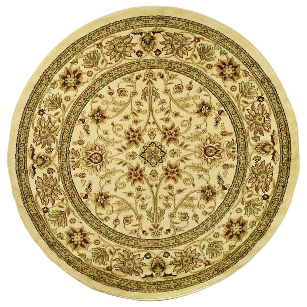 Safavieh Lyndhurst LNH212 5"3" Round Ivory Area Rug, , large