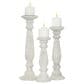 Maple and Jade 12", 15", 18" Decorative Candle Holder in White (Set of 3), , large