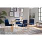Lumisource Fuji Side Chair with Blue Cushion in Gold (Set of 2), , large