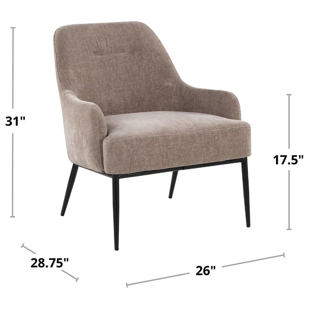 Lumisource Marcel Accent Chair in Light Brown, , large