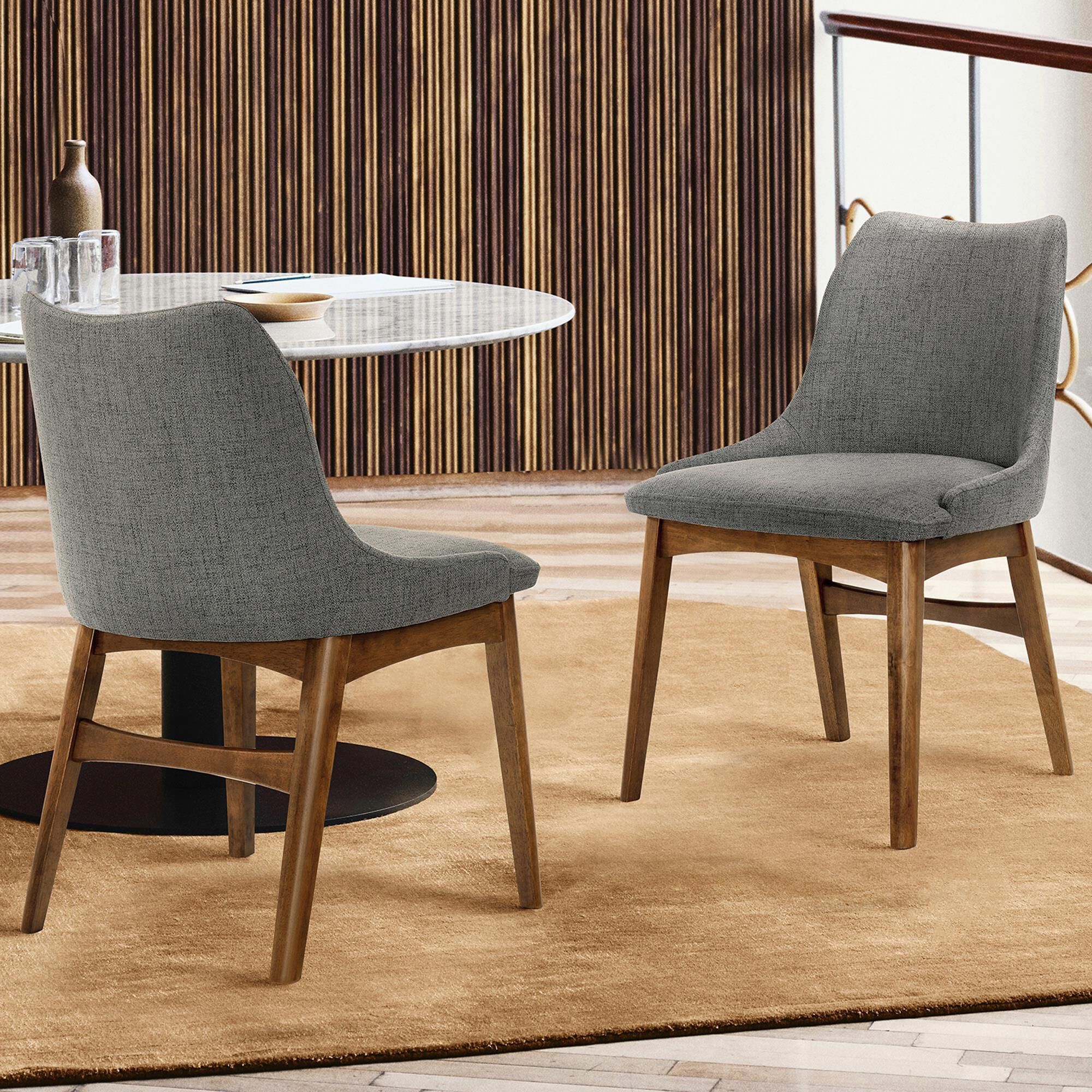 Blue River Azalea Dining Chair in Charcoal/Walnut (Set of 2)