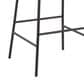 LumiSource Daniella Bar Stool with Grey Upholstery in Black (Set of 2), , large