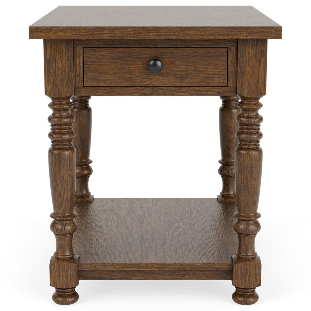 Riverside Furniture Eastlake End Table in Whiskey Oak, , large