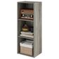 HOMLUX 3-Tier Bookcase with Decorative Open Shelves in French Oak, , large