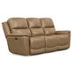 Flexsteel Cade Leather Power Reclining Sofa in Sand, , large
