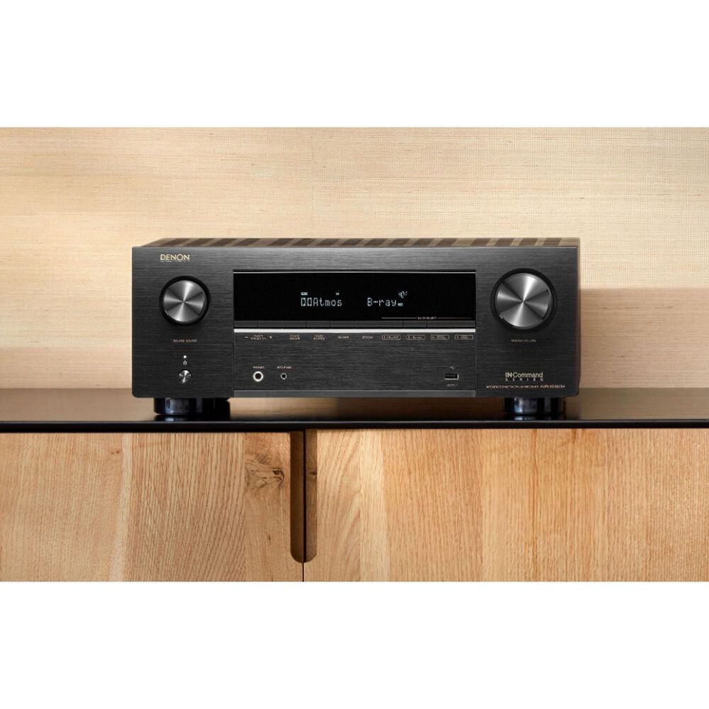 Bowers and Wilkins Mini Theatre M-1 Satellite Speaker &#40;5&#41; + Subwoofer in Black + Denon 95W 7.2-Channel AV Receiver in Black, , large