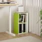 HOMLUX 2-Tier Open Shelf Bookcase in Green and White, , large
