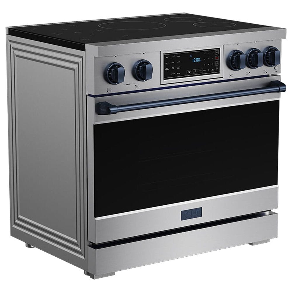 Thor Kitchen Gordon Ramsay 6.0 Cu. Ft. Professional Induction Range with Blue Color Kit Assembly in Stainless Steel, , large