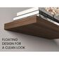 Hearth and Haven Ecco32" Floating Wall Shelf with Concealed Mounting in Dark Brown (Set of 2), , large