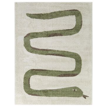 Balta Rugs Serpieri Snake 4"4" x 6" Cream Kids Area Rug, , large