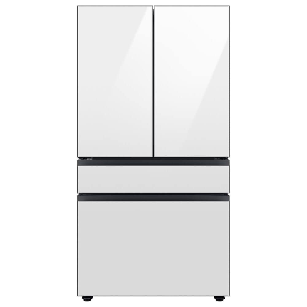 Samsung Bespoke Bespoke 23 Cu. Ft. French Door Refrigerator with Beverage Center - White Glass Panels Included, , large