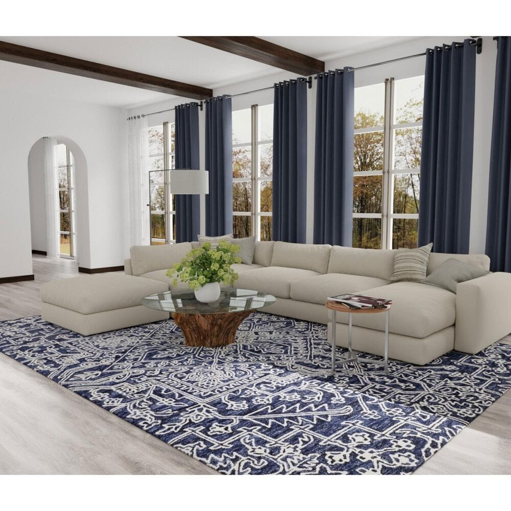 Feizy Belfort Navy 12&#39; x 15&#39; Area Rug, , large