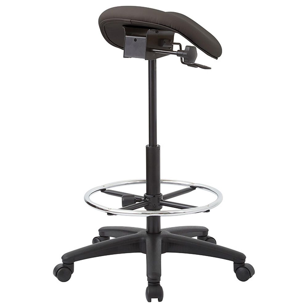 OSP Home Backless Drafting Chair with Foot Ring in Dillon Graphite, , large