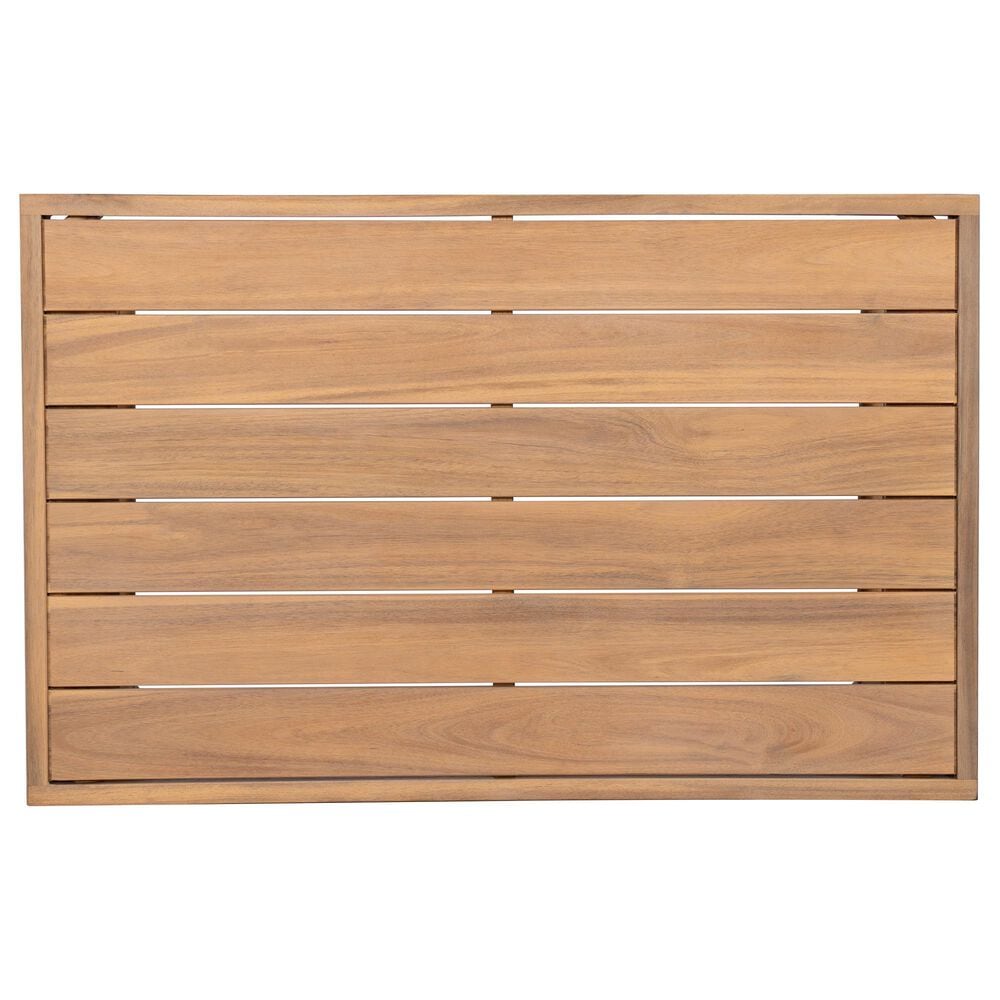 Hearth and Haven 2-Piece Outdoor Acacia Wood Chat Set with Coffee Table in Beige, , large