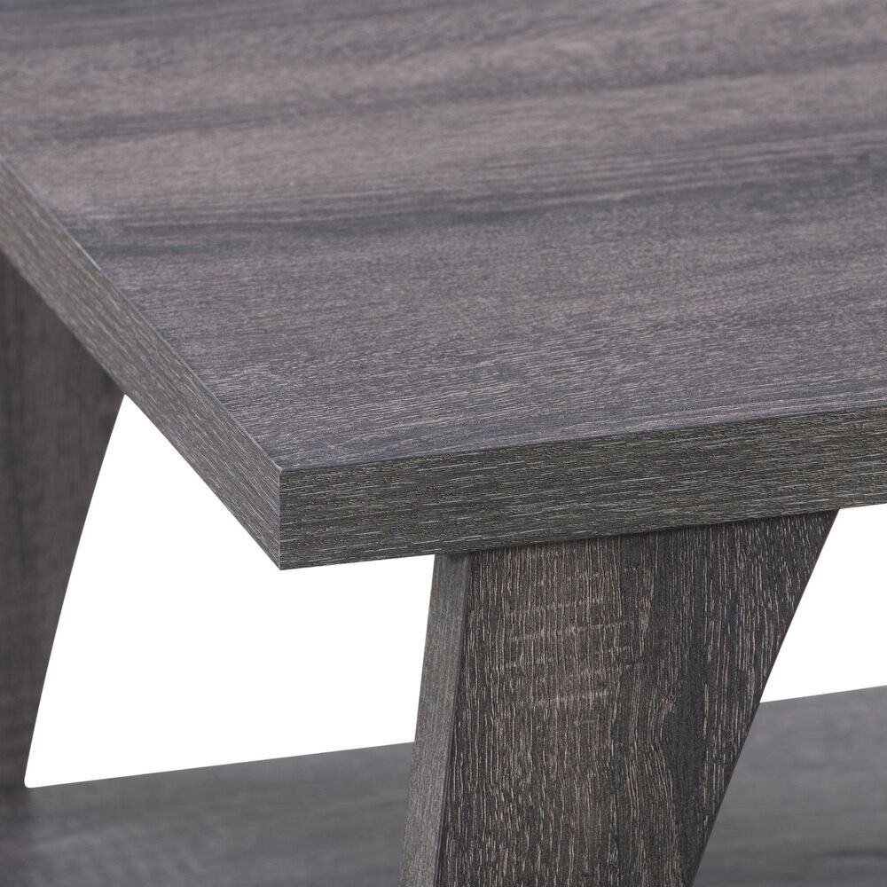CorLiving Hollywood Coffee Table with Curved Legs in Dark Grey, , large