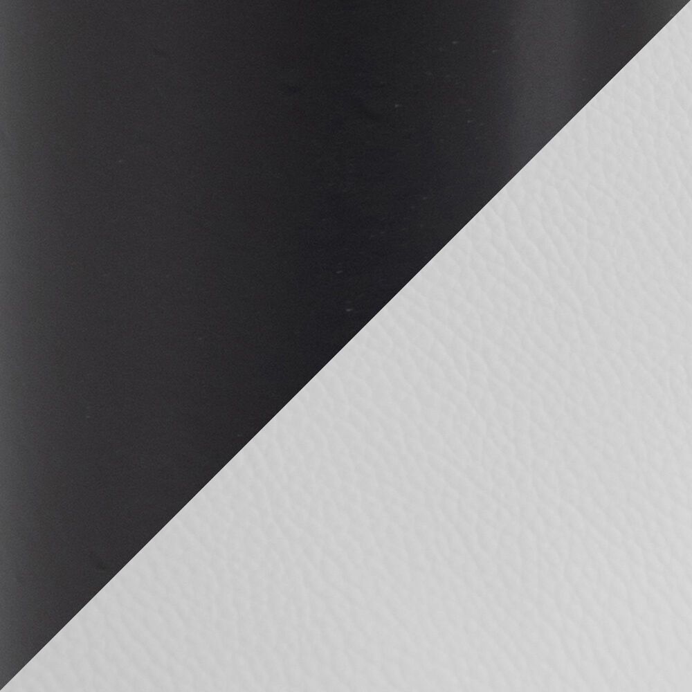 LumiSource Renee Upholstered Contemporary Chair in Black Metal and White Faux Leather by LumiSource, , large