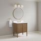 37B Heston 30" Single Bathroom Vanity in Kona with White Composite Stone Top and Backsplash, , large