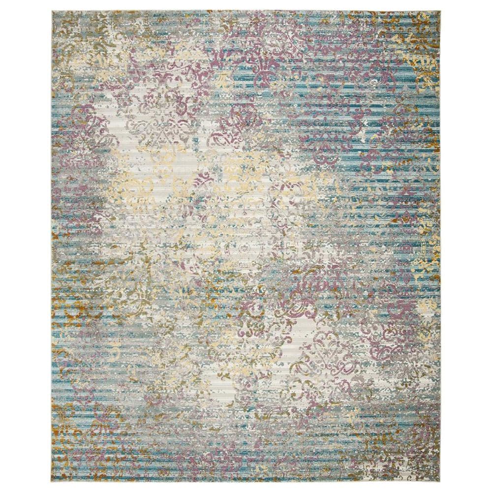Safavieh Aria Damask 9" x 12" Cream and Multicolor Area Rug, , large