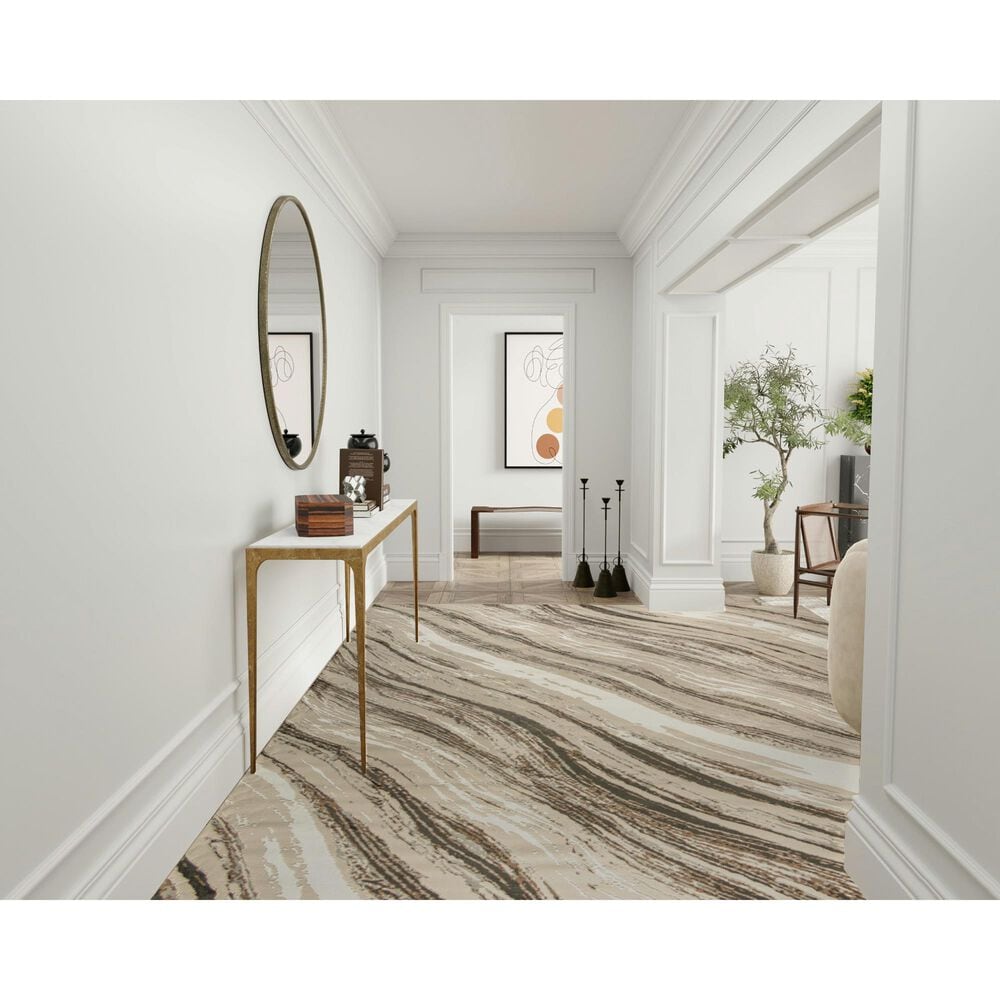 Nourison Sustainable Trends SUT05 9&#39; x 12&#39; Beige and Grey Area Rug, , large