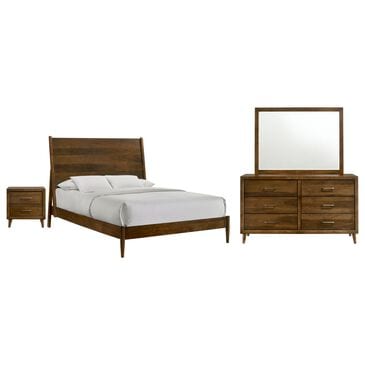Mayberry Hill 4-Piece Full Bed Set in Walnut, , large