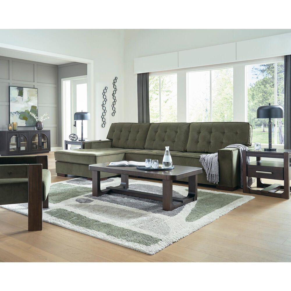 Ashley Caspian-Town 2-Piece Left Facing Sectional with Chaise in Olive, , large