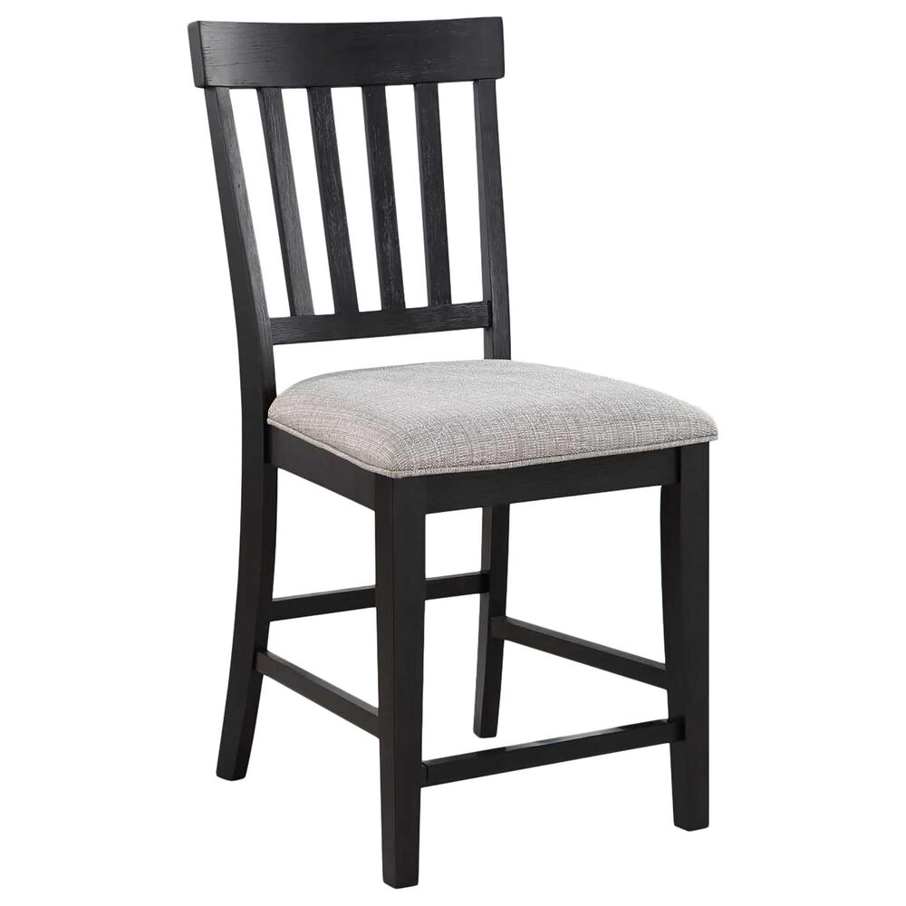 Steve Silver Halle 6-Piece Counter Height Dining Set in Ebony and Honey, , large