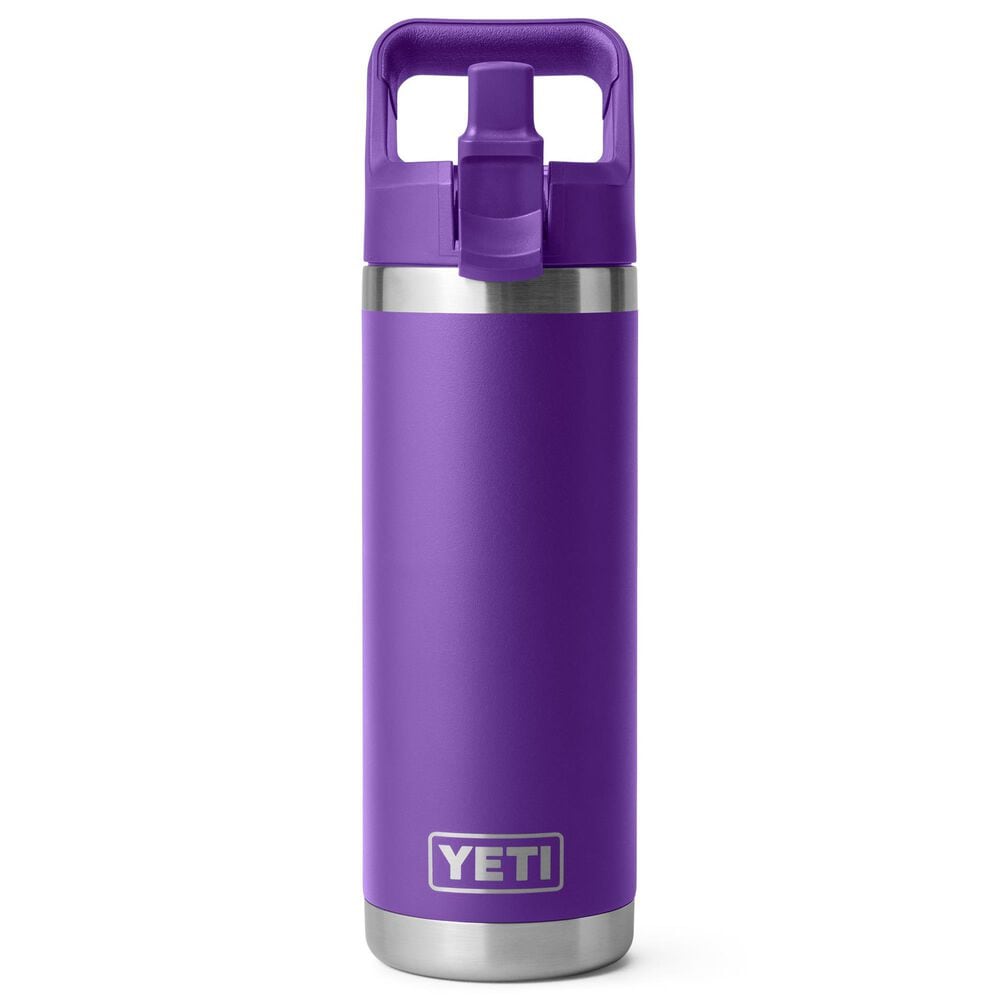 YETI Rambler 18 Oz Water Bottle with Color-Matched Straw Cap in Pace Purple, , large