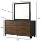 Crown Mark Nemy 4 Piece Queen LED Panel Bedroom Set in Brown, , large