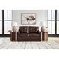 Ashley Santorine Stationary Loveseat in Dark Brown, , large