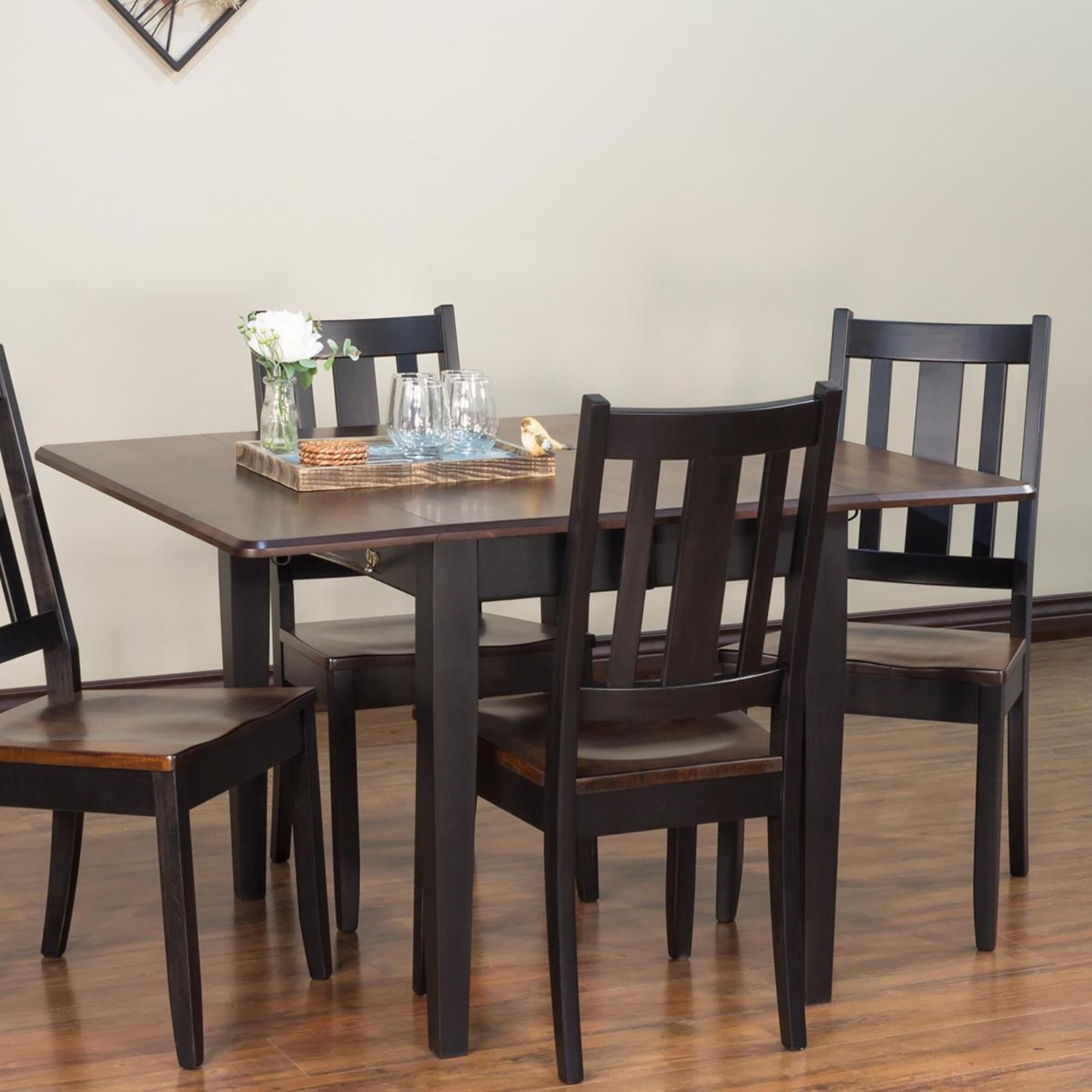 Fleming Furniture Co. Saber Dining Table in Auburn and Onyx
