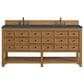 James Martin Vanities Malibu 72" Double Bathroom Vanity in Amber Birch with 3 cm Charcoal Soapstone Quartz Top and Rectangular Sinks, , large