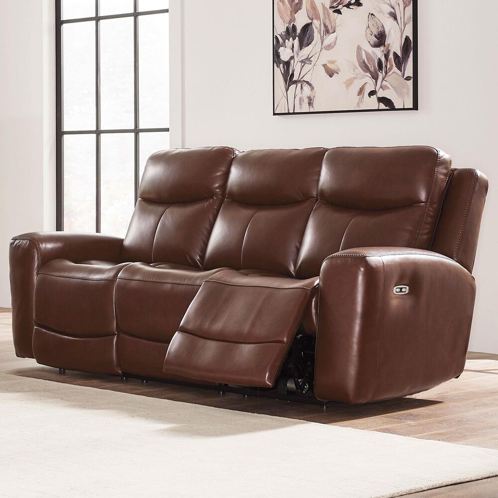 Ashley Next Move Power Reclining Sofa in Mahogany, , large