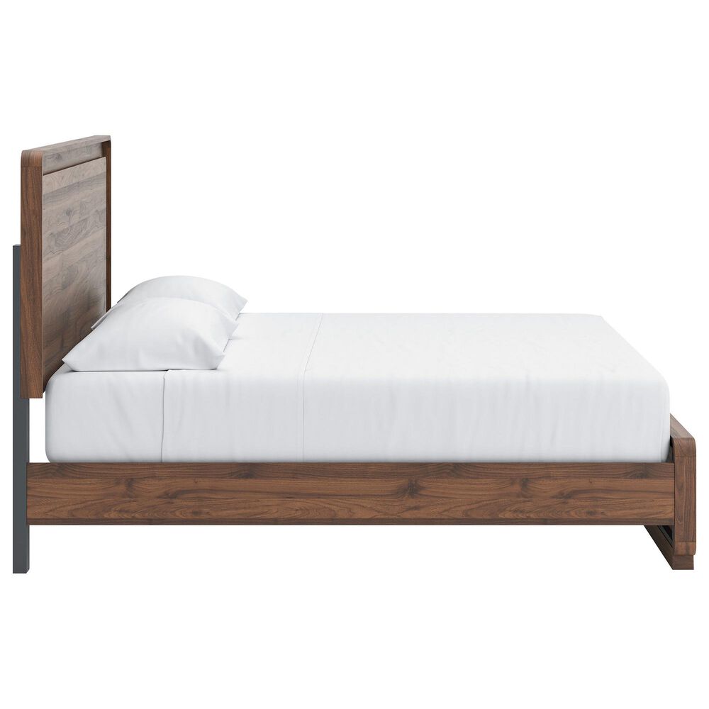 Ashley Fortlorn 3-Piece King Bedroom Set in Walnut Brown with LED Light, , large