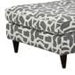 Xenia Scarborough Steel Accent Ottoman in Lilypad Charcoal, , large