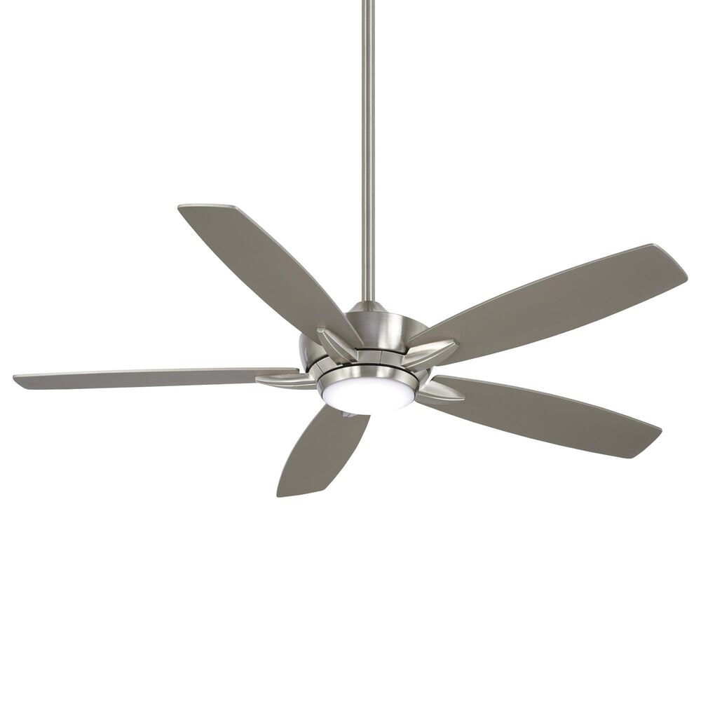 Minka-Aire Kelvyn 52" Ceiling Fan with LED Light in Brushed Nickel, , large