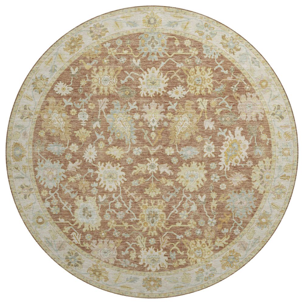 Dalyn Rug Company Hatay 8" Round Paprika Area Rug, , large