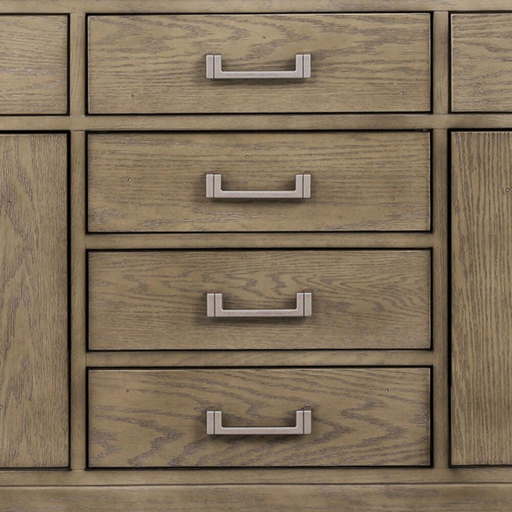 Lexora Home Laurel 80&quot; Double Bathroom Vanity in Grey Oak with White Carrara Marble Top and Rectangular Sinks, , large