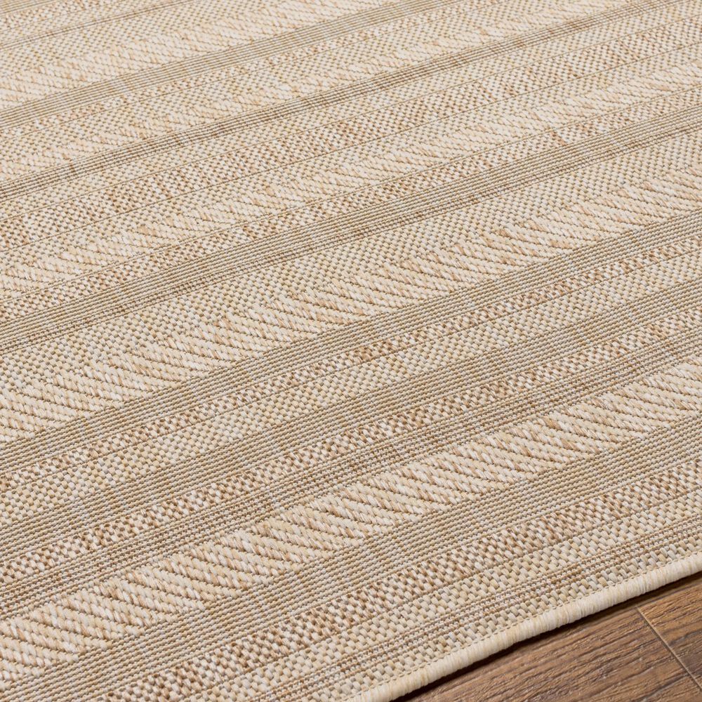 Surya Eagean EAG-2409 Light Beige, Brown, Cream and Light Brown 2&#39;7&quot; x 10&#39; Indoor/Outdoor Runner, , large