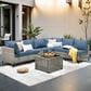 HOMLUX 7-Piece Patio Conversation Set in Denim Blue, , large