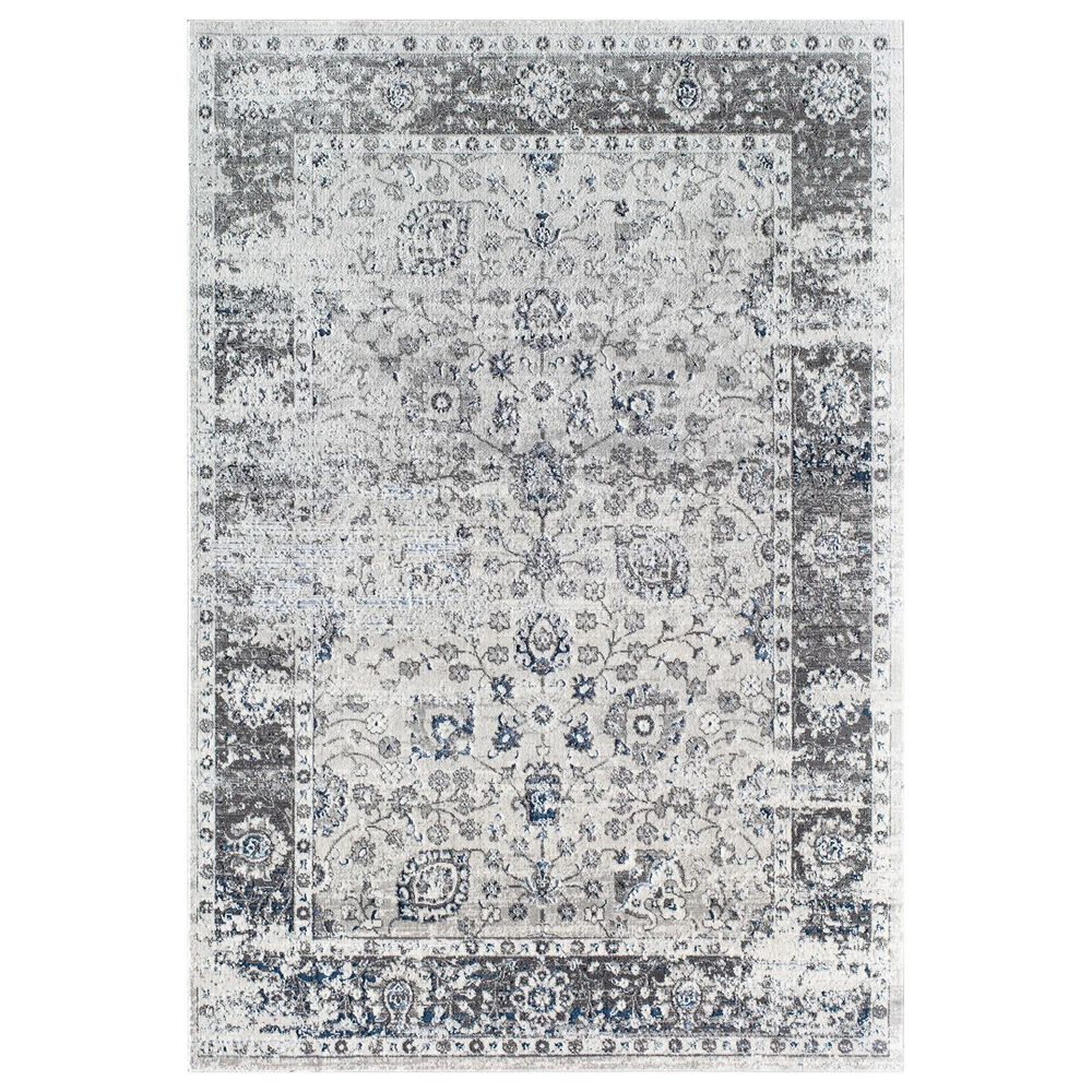 Rugs America Prescott Continental 2"6" x 8" White and Gray Runner, , large