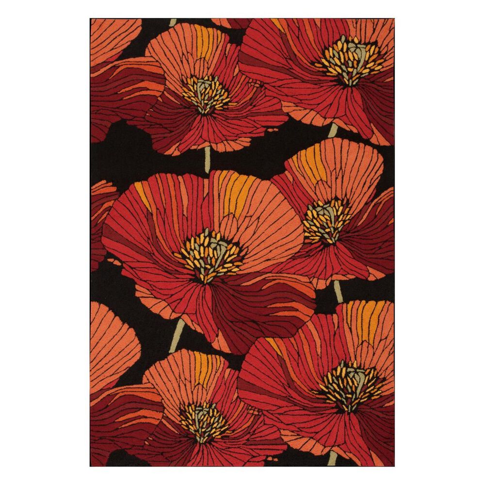 Nourison Fantasy FA24 5' x 7'6" Black Area Rug, , large