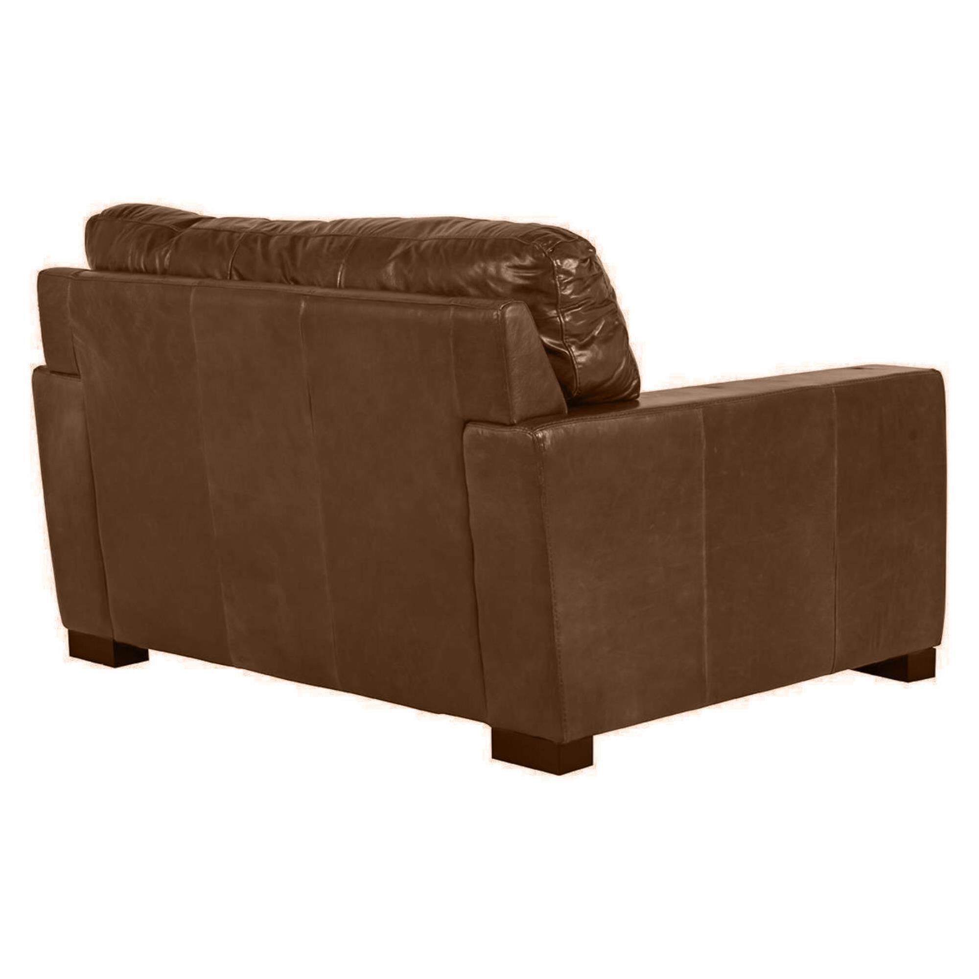 Softline leather sofa in splendor chestnut top