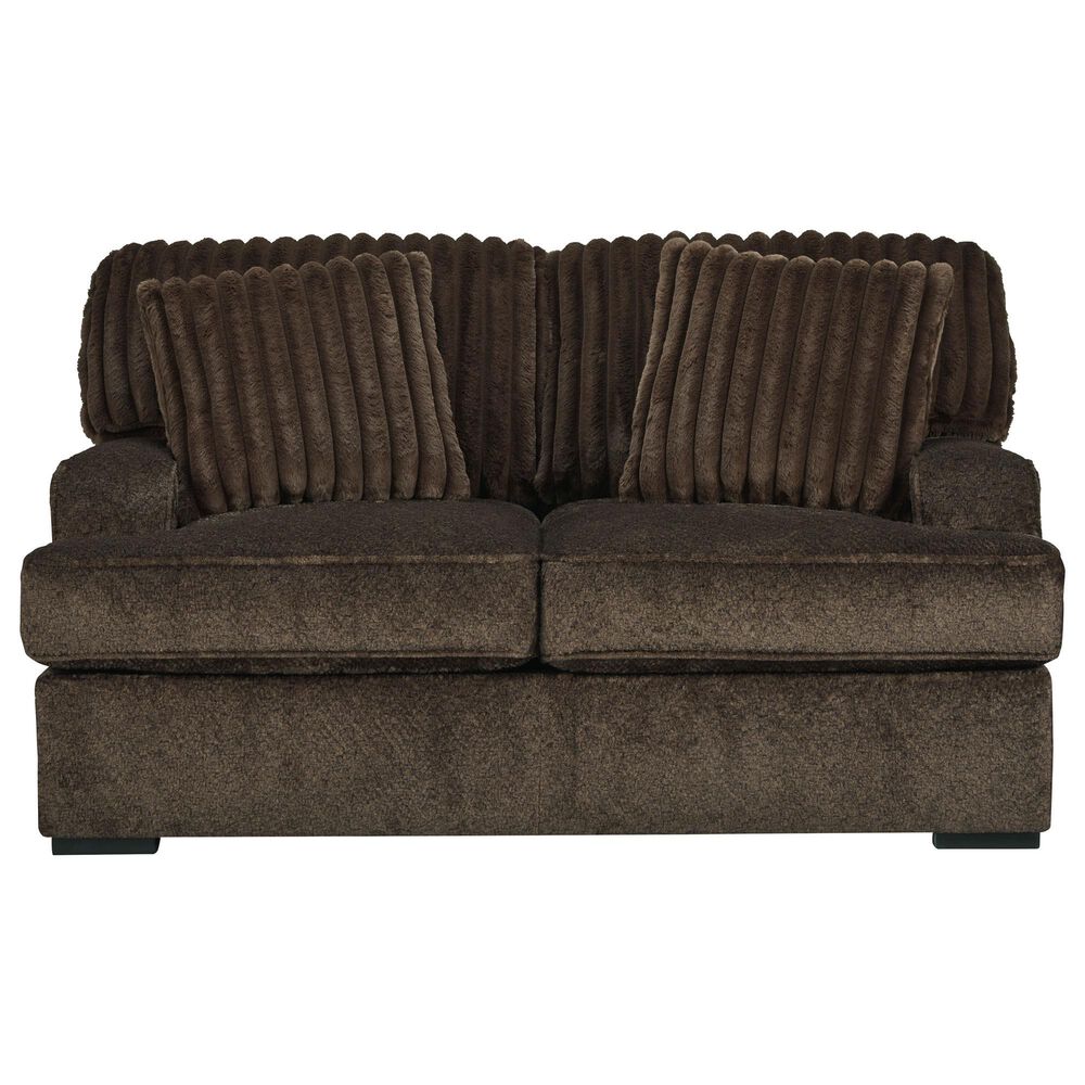 Ashley Aylesworth Stationary Loveseat in Chocolate, , large